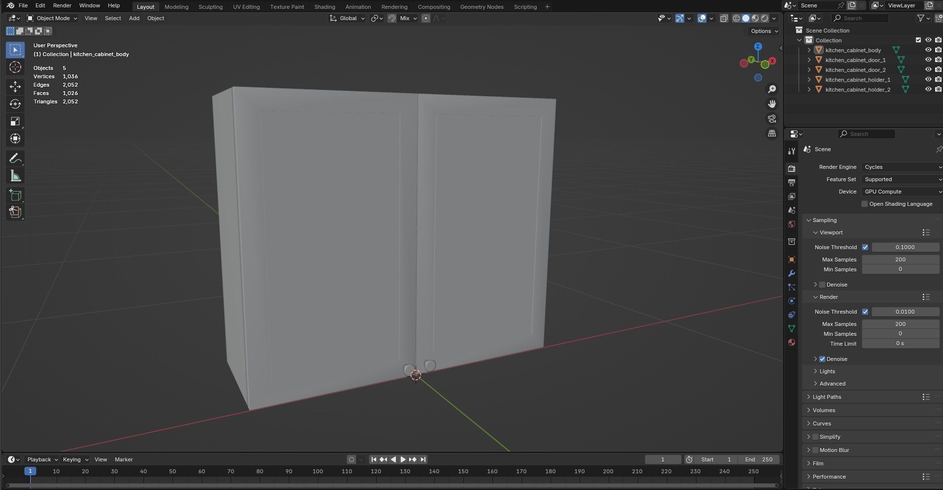 Kitchen Cabinet CG11 3D model_10
