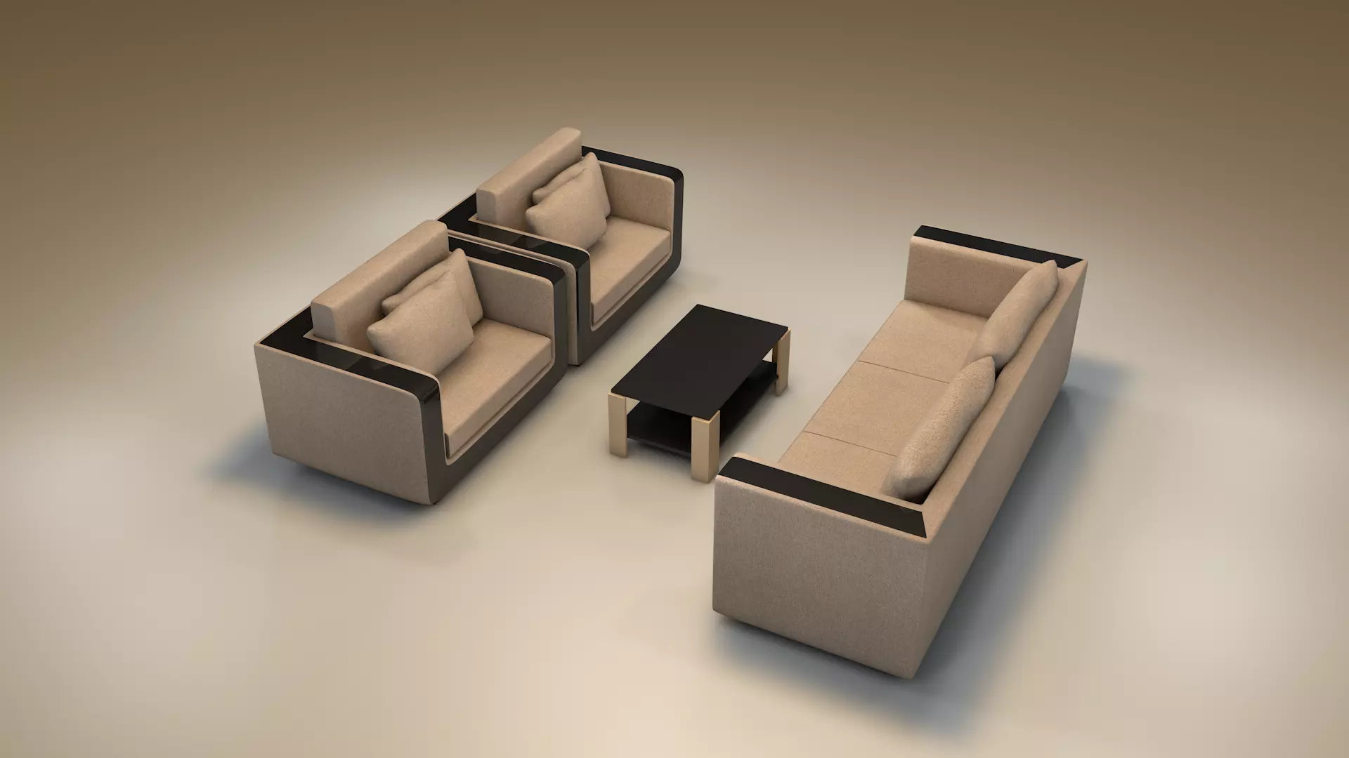 Furniture Set 3D model_0