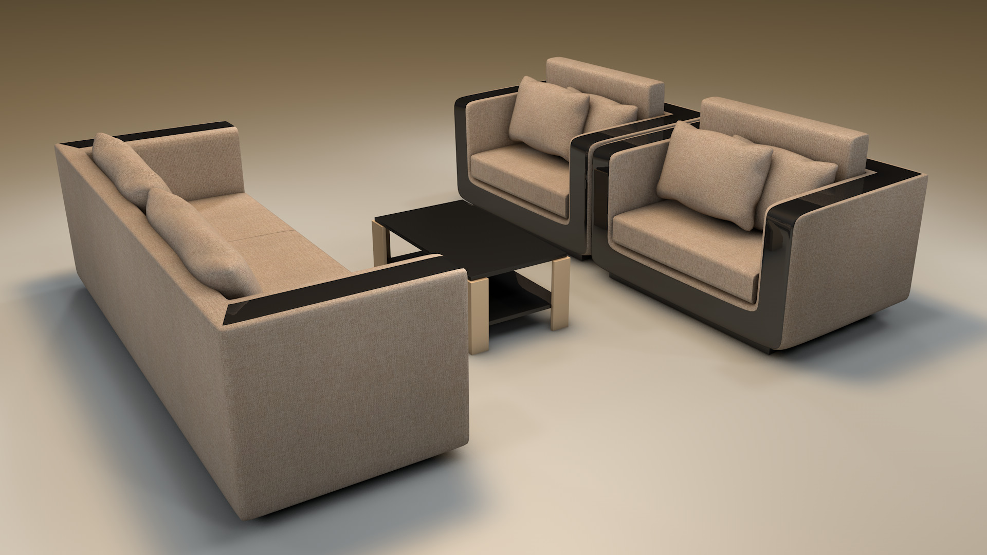 Furniture Set 3D model_6