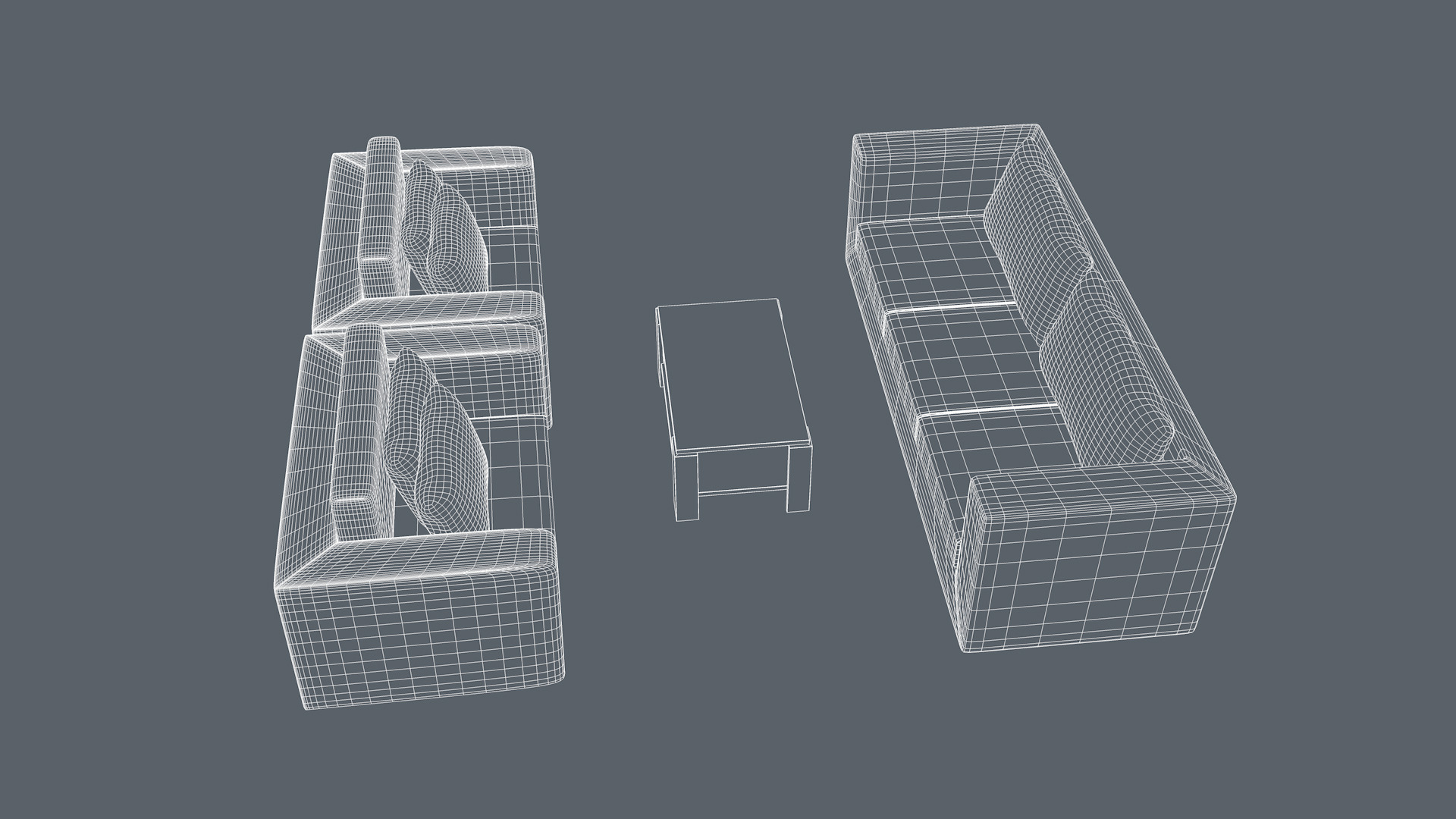 Furniture Set 3D model_10