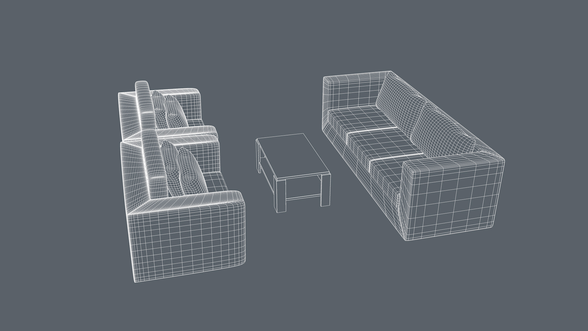 Furniture Set 3D model_11