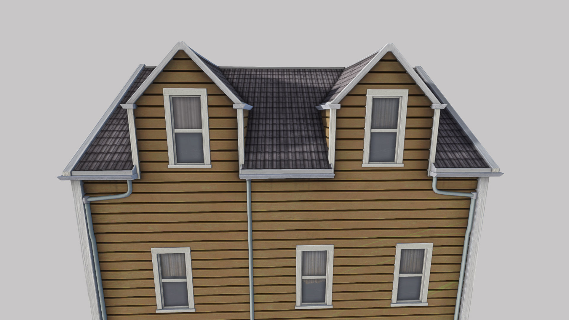 Boston House Low-poly 3D model_2