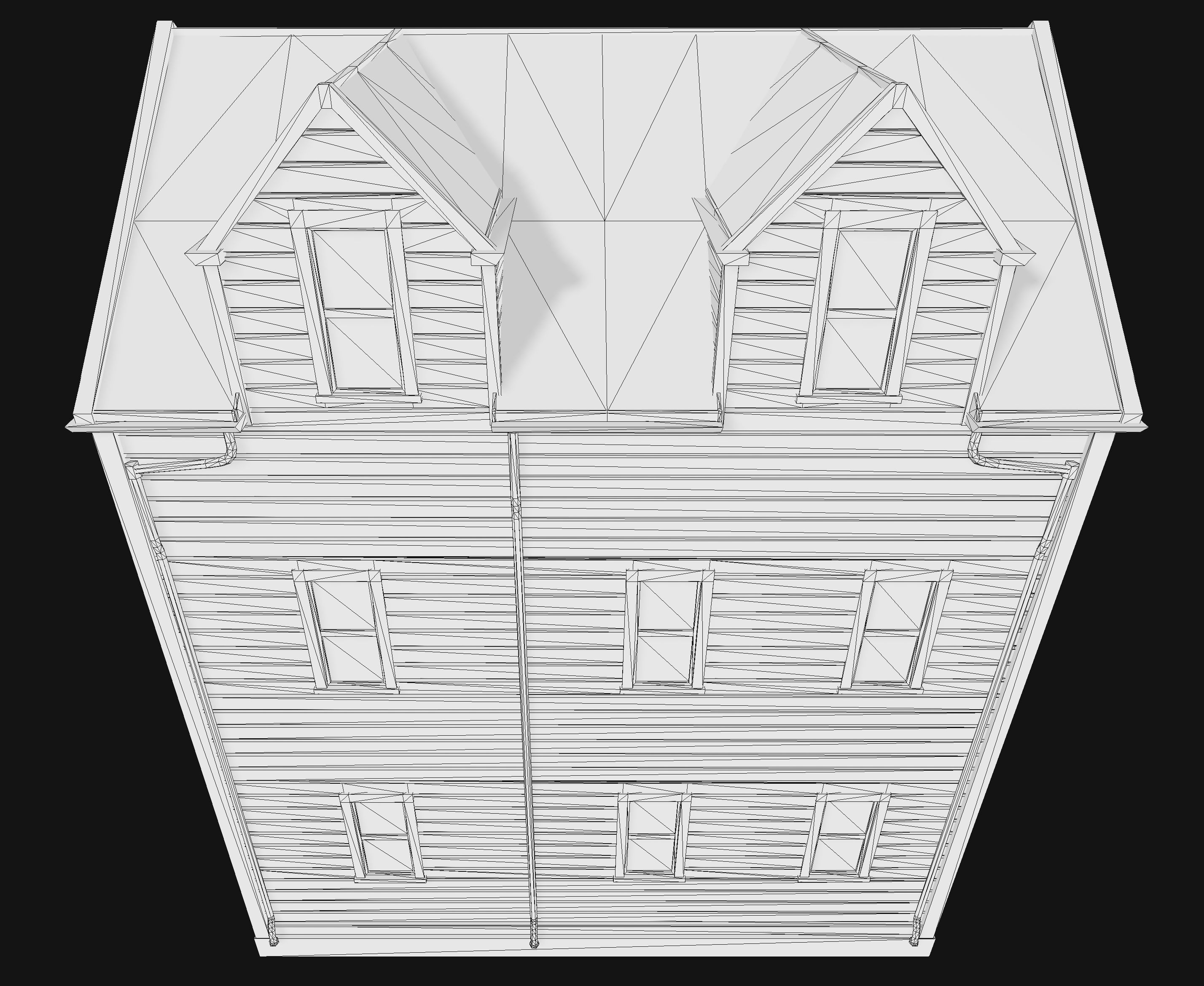Boston House Low-poly 3D model_5