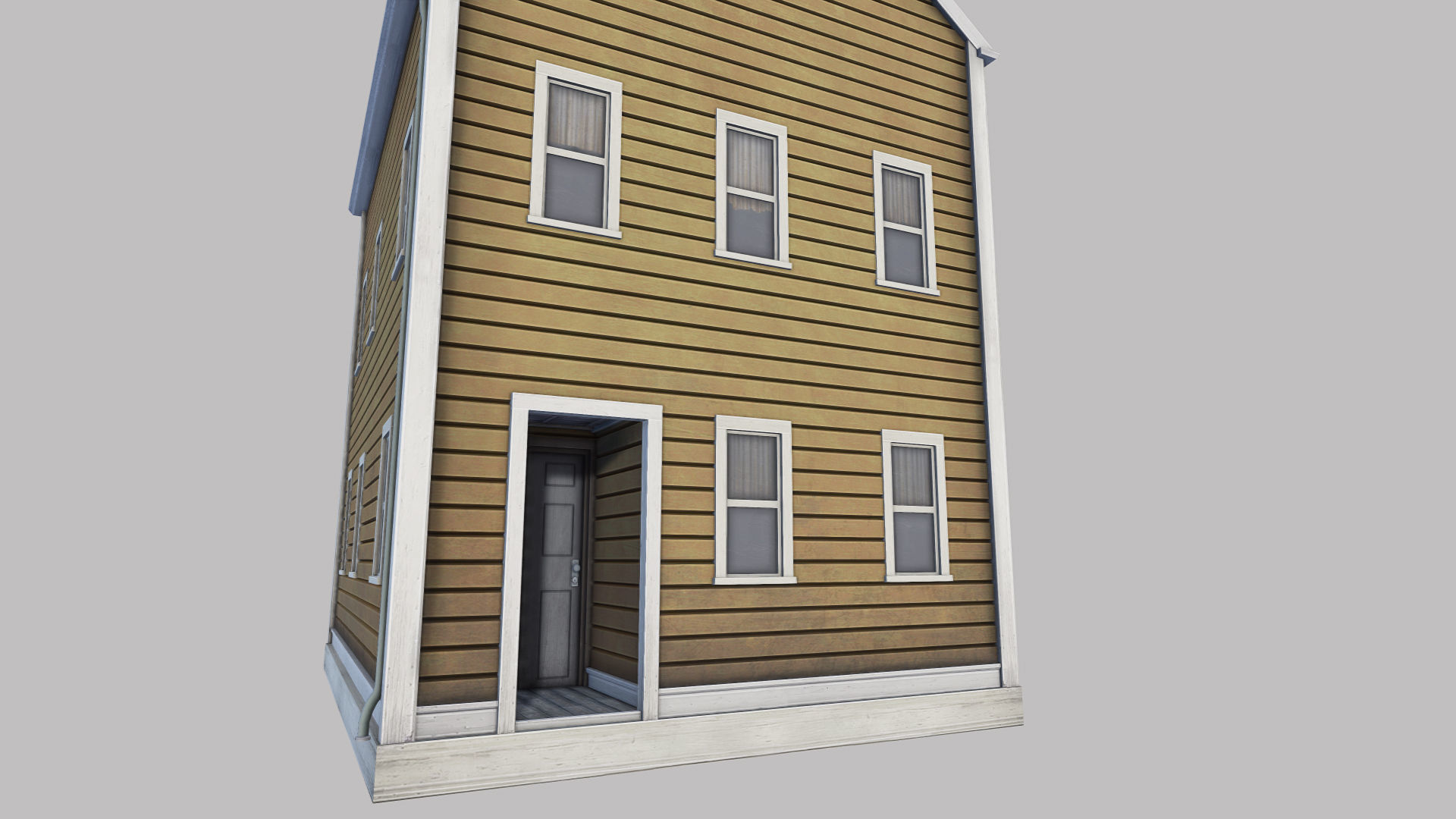Boston House Low-poly 3D model_3
