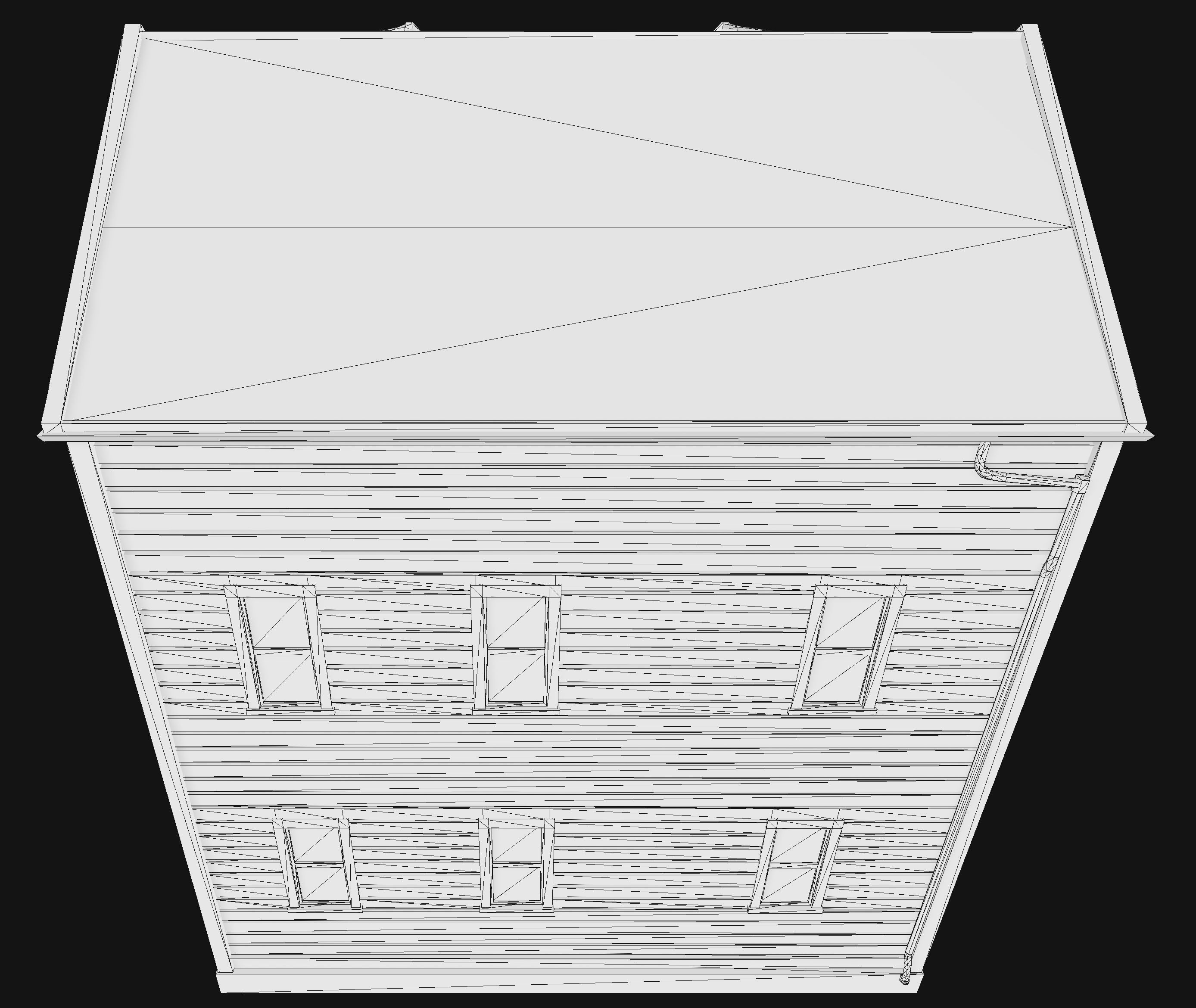 Boston House Low-poly 3D model_8