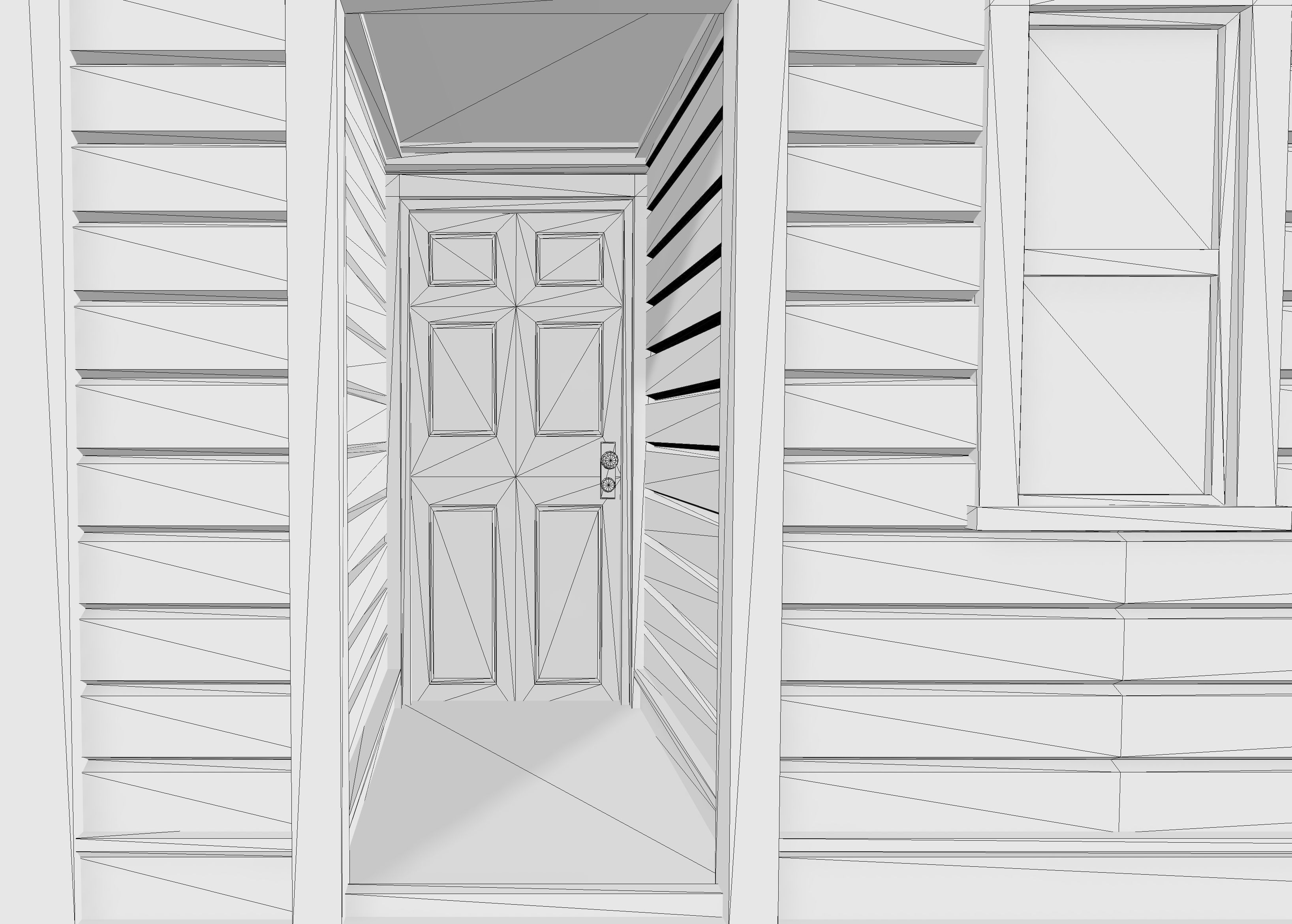 Boston House Low-poly 3D model_9