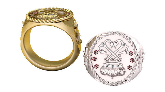 GOLD RING DIAMOUND PENDANT  3D print model