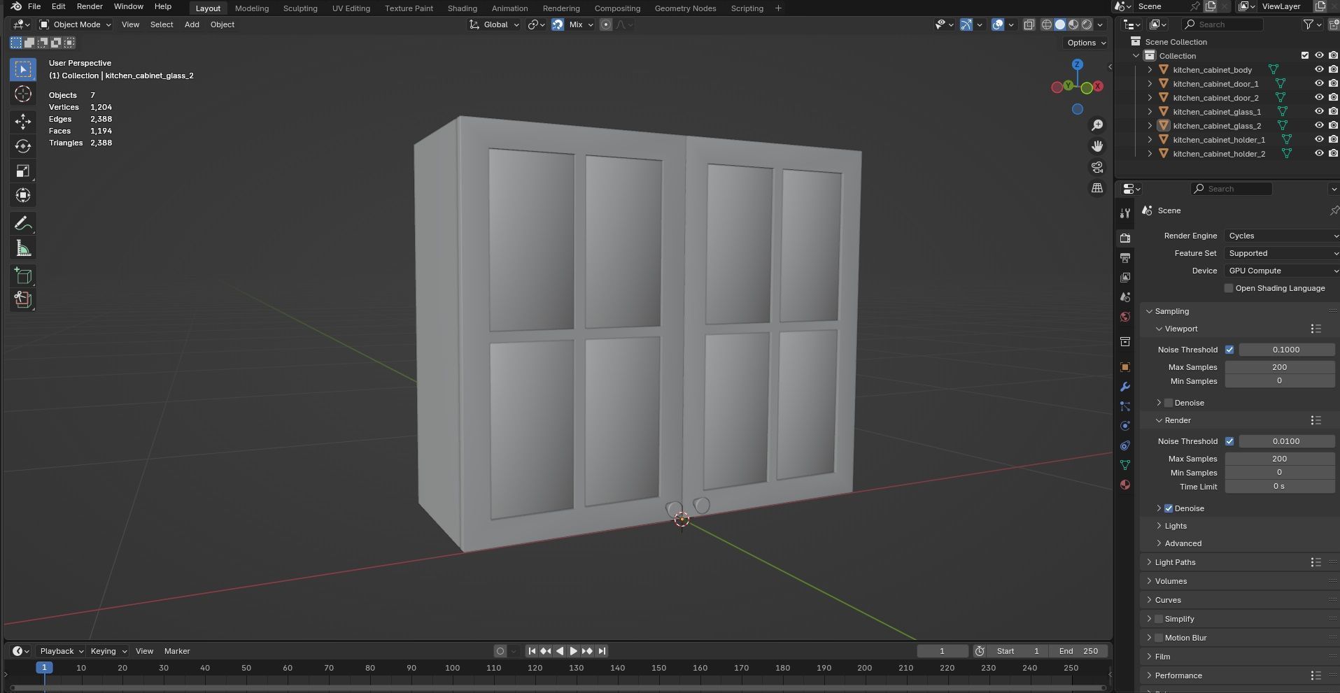 Kitchen Cabinet CG12 3D model_10