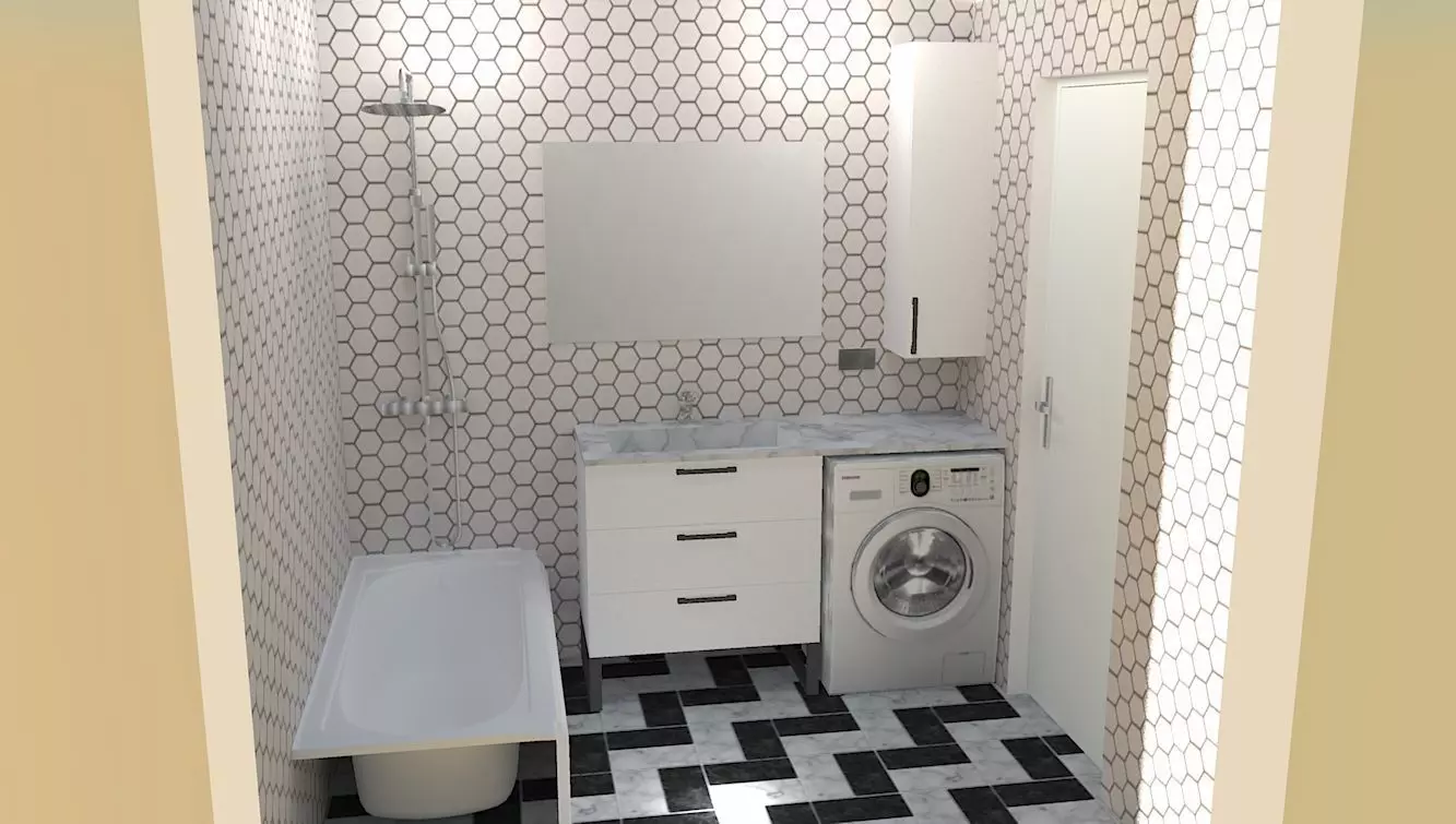 bathroom cabinet Low-poly 3D model