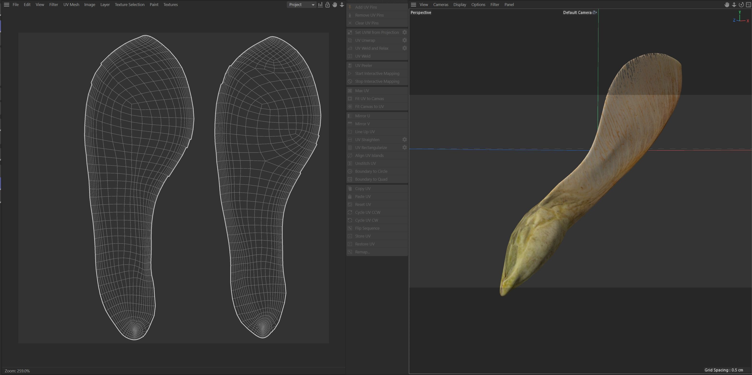 Dry maple seed v2   Low-poly 3D model_7