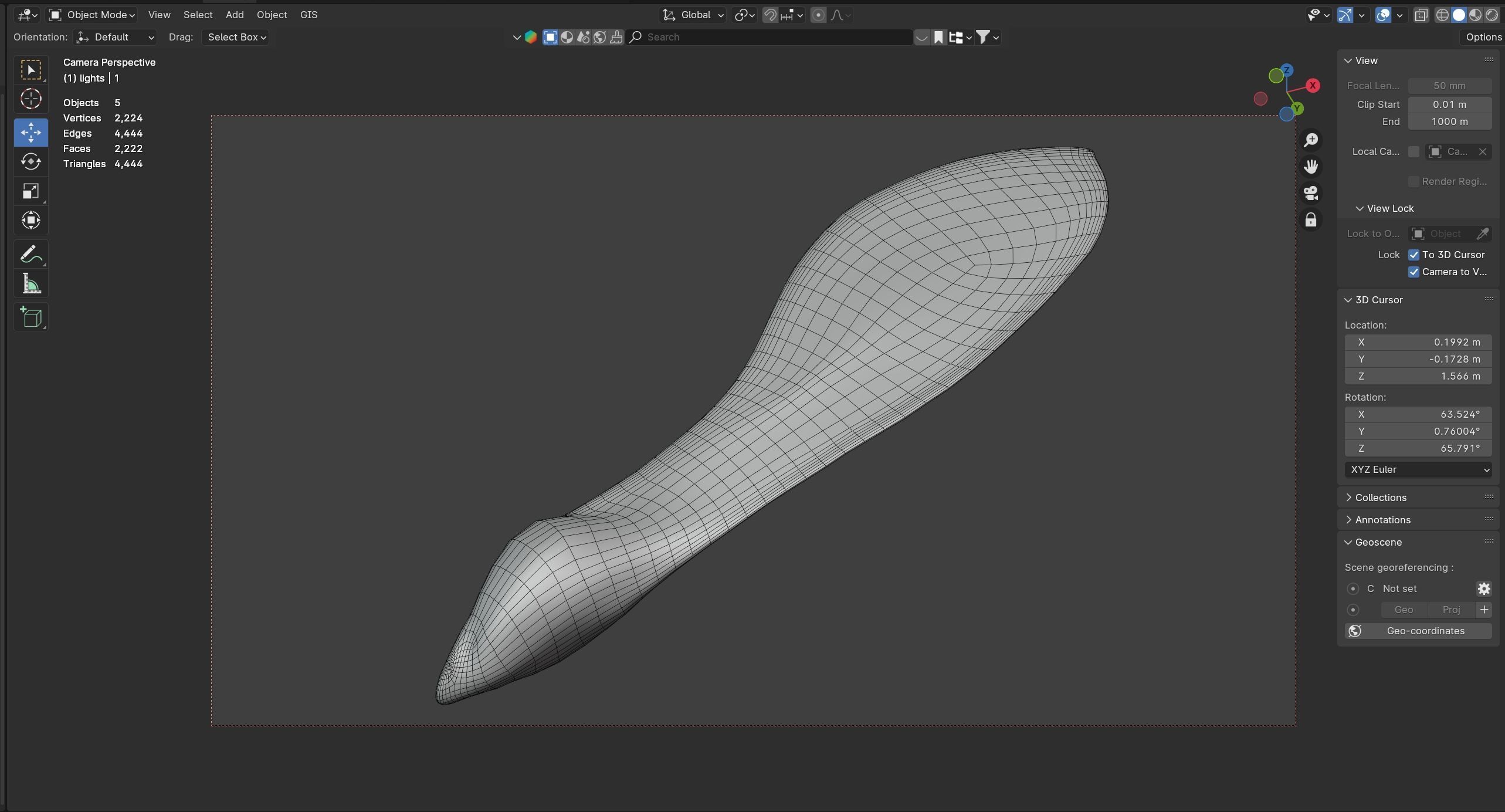 Dry maple seed v2   Low-poly 3D model_8
