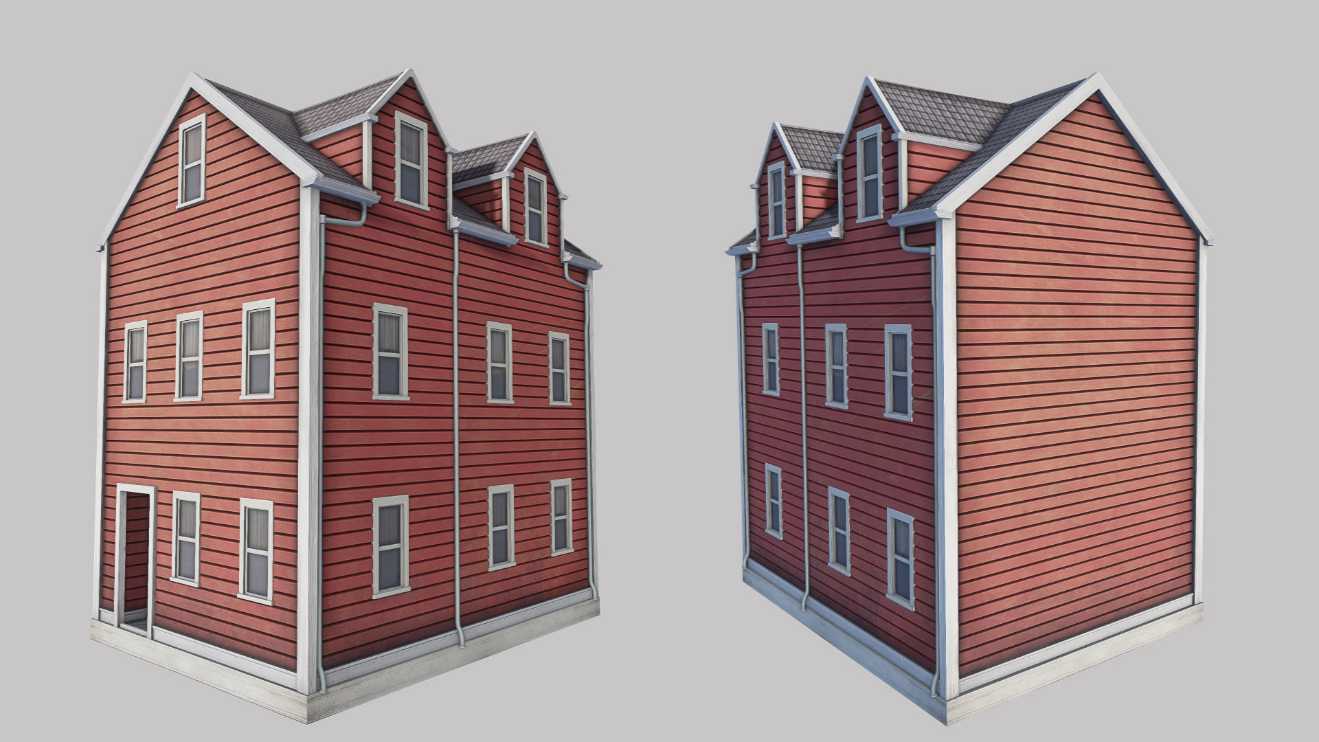 Boston House Bundle 01 Low-poly 3D model_3