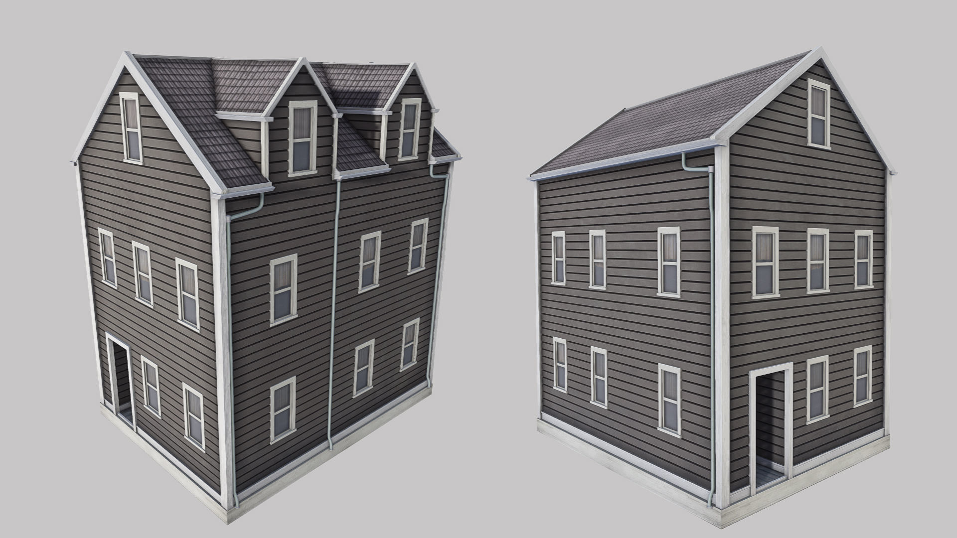 Boston House Bundle 01 Low-poly 3D model_8
