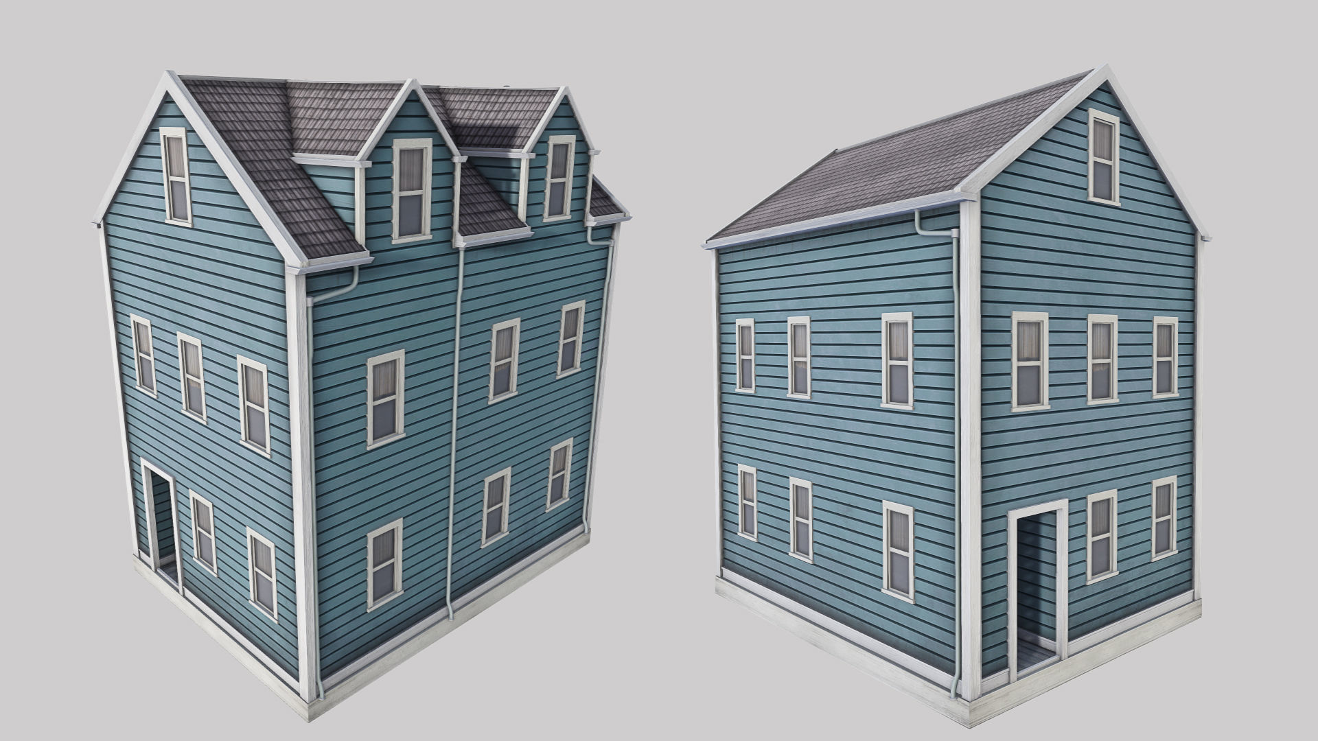 Boston House Bundle 01 Low-poly 3D model_7