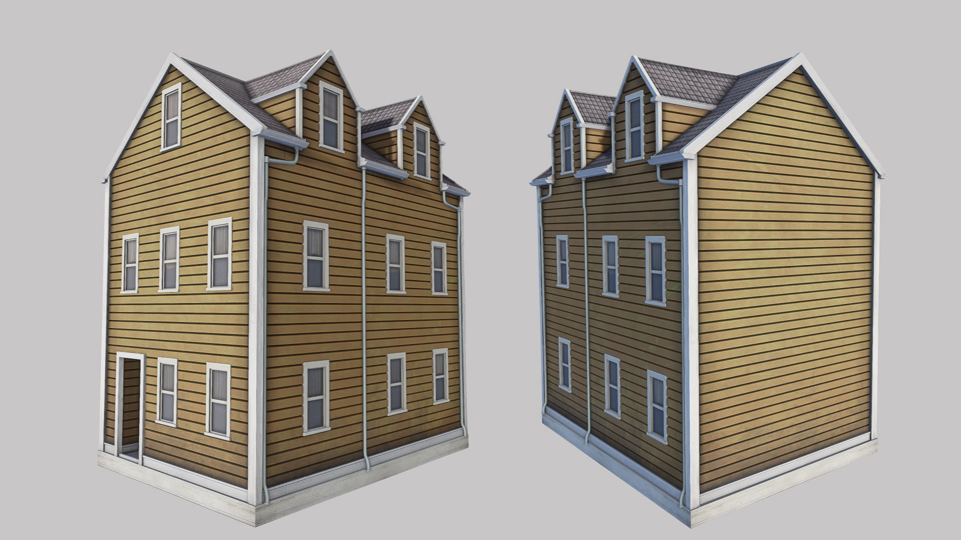 Boston House Bundle 01 Low-poly 3D model_6