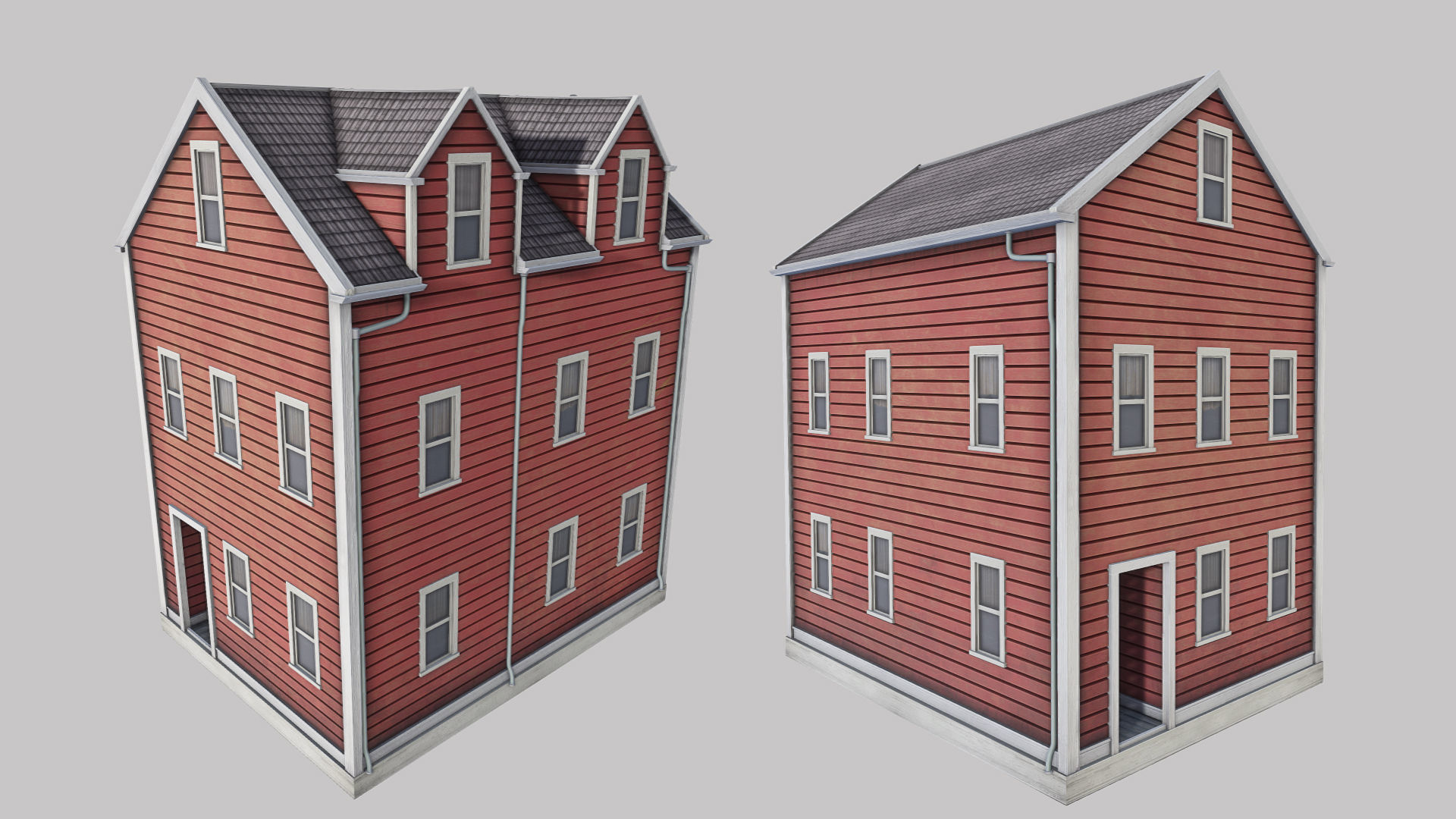 Boston House Bundle 01 Low-poly 3D model_12