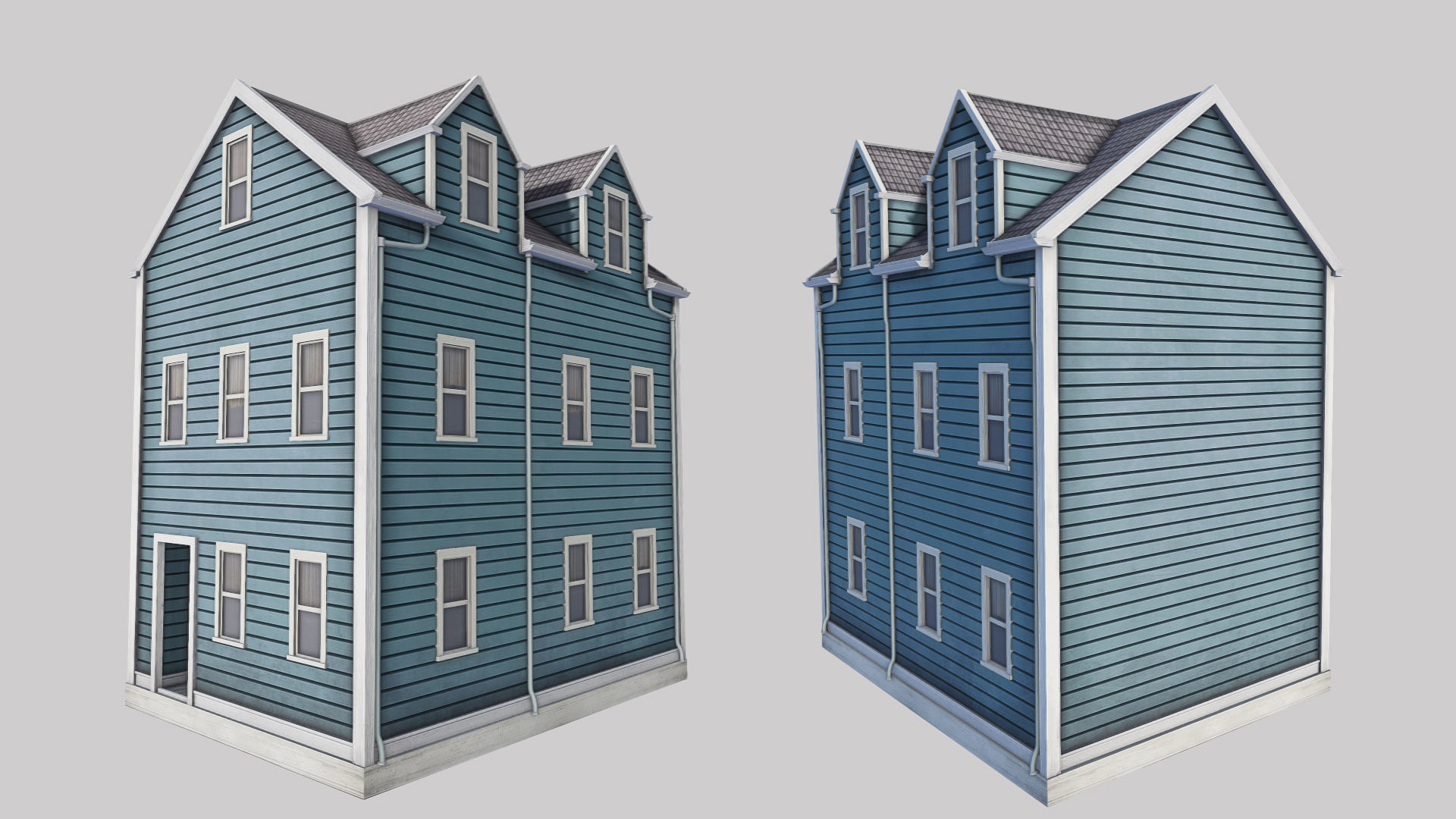 Boston House Bundle 01 Low-poly 3D model_5