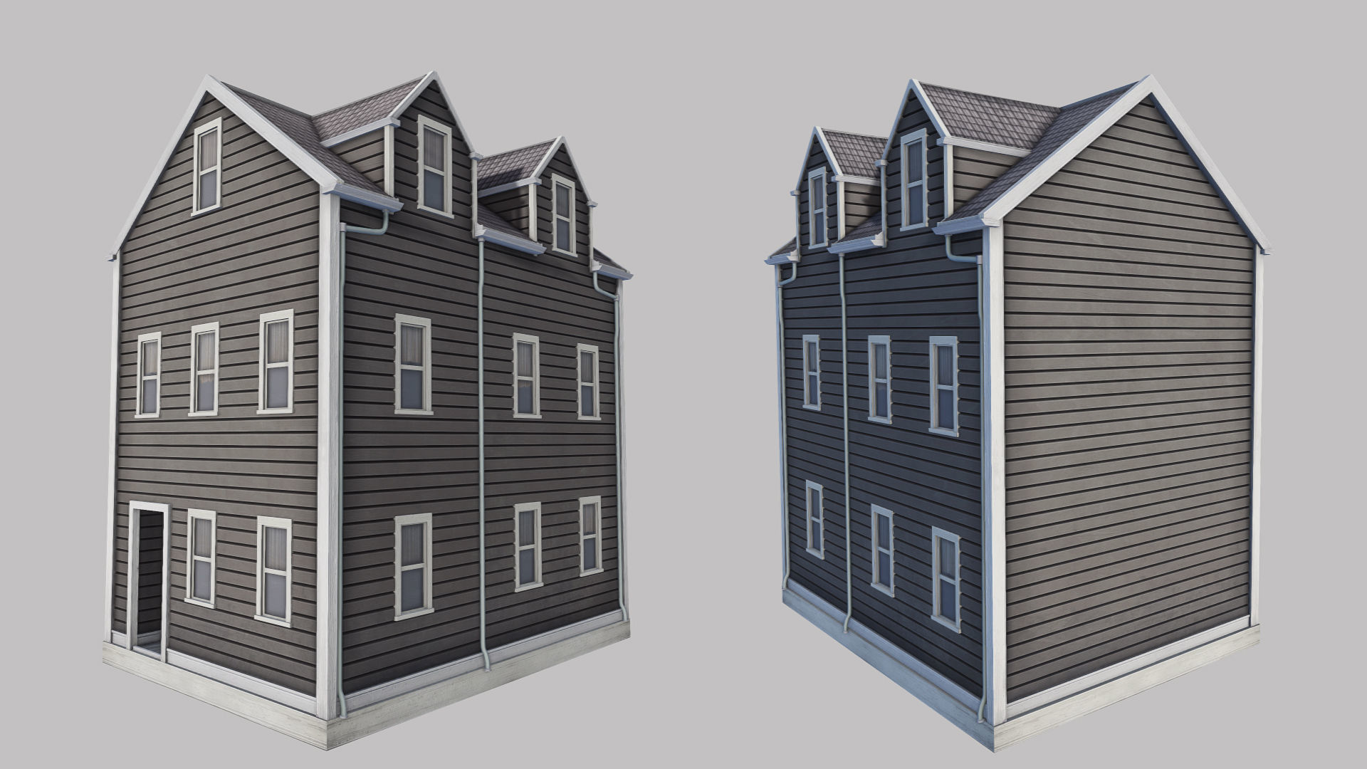 Boston House Bundle 01 Low-poly 3D model_2