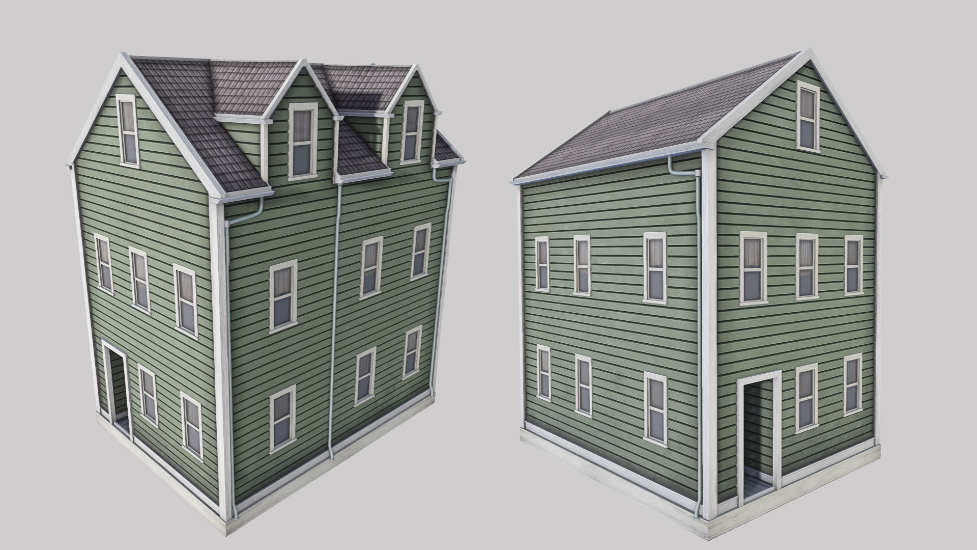 Boston House Bundle 01 Low-poly 3D model_4