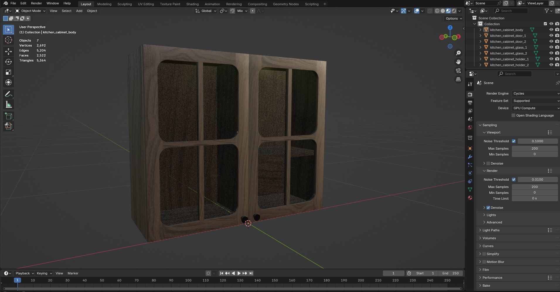 Kitchen Cabinet CG13 3D model_11
