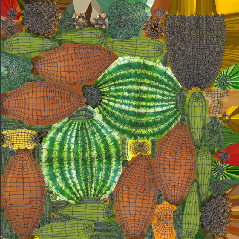 Groceries collection Low-poly 3D model_6