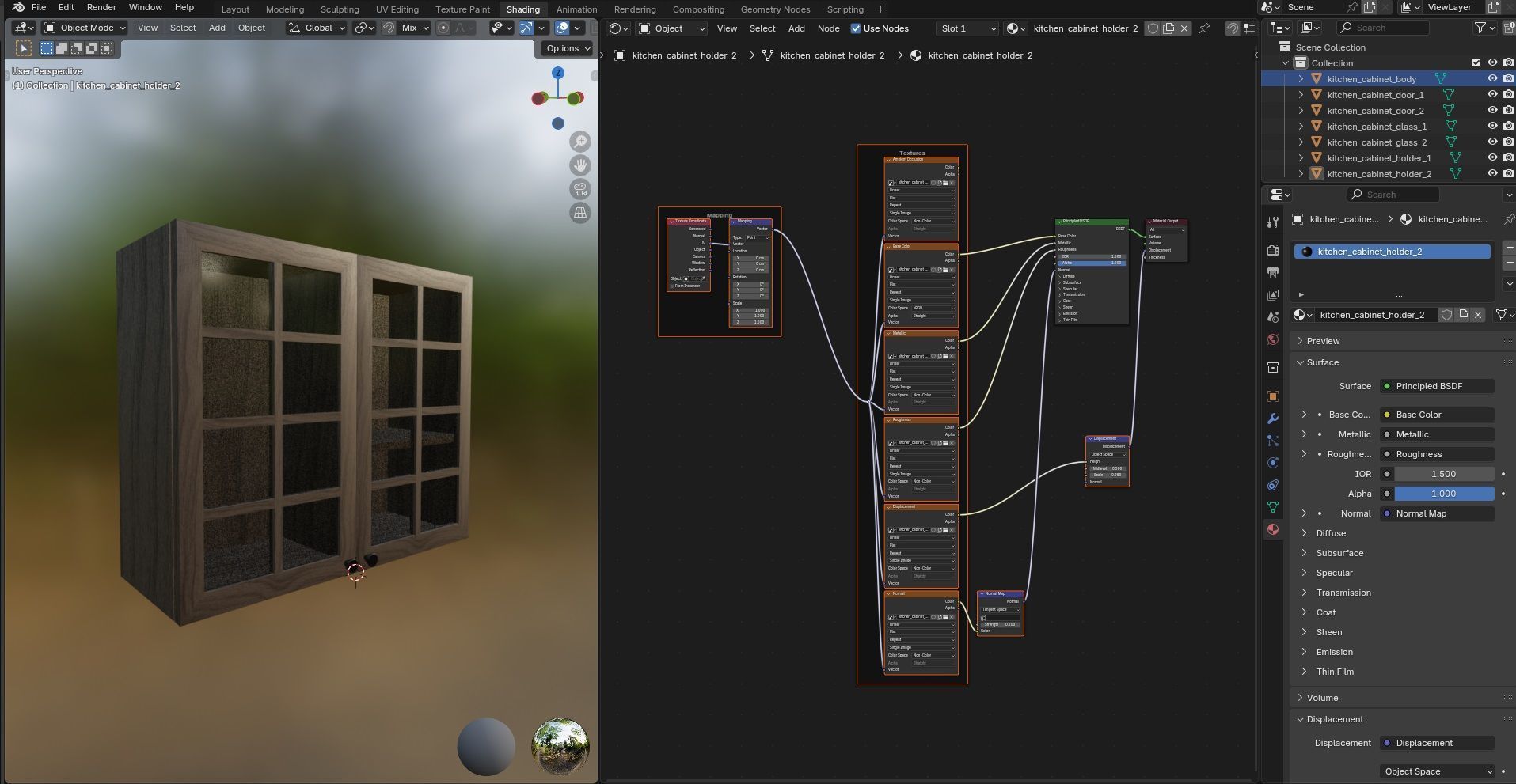 Kitchen Cabinet CG14 3D model_16