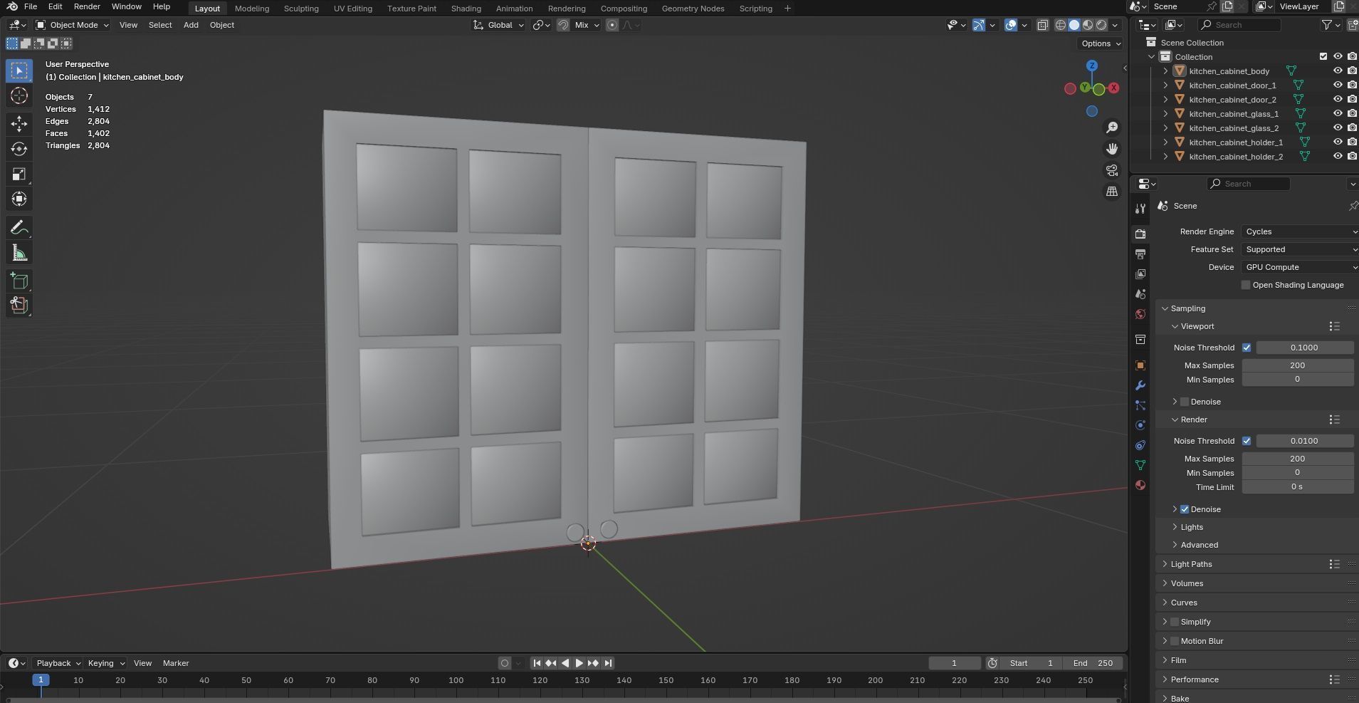 Kitchen Cabinet CG14 3D model_10