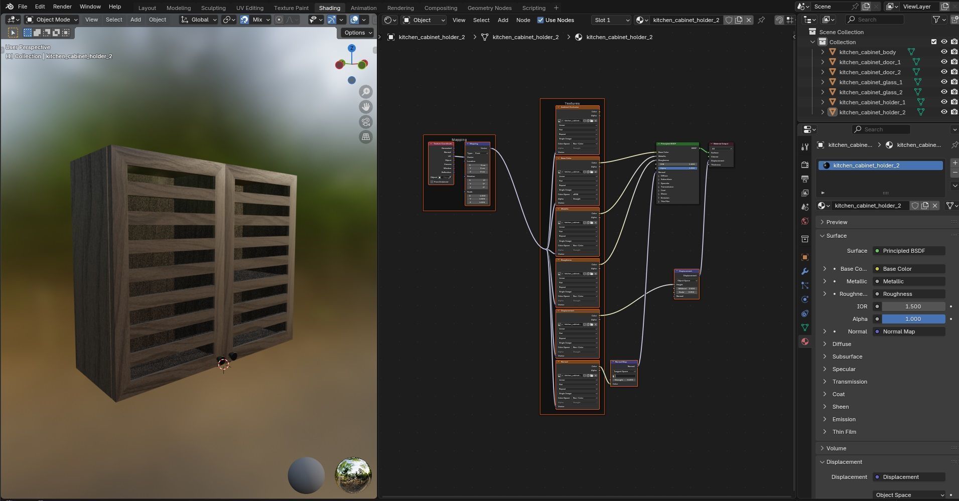 Kitchen Cabinet CG15 3D model_15
