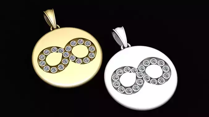 ROUND GOLD DIAMOUND PENDANT 