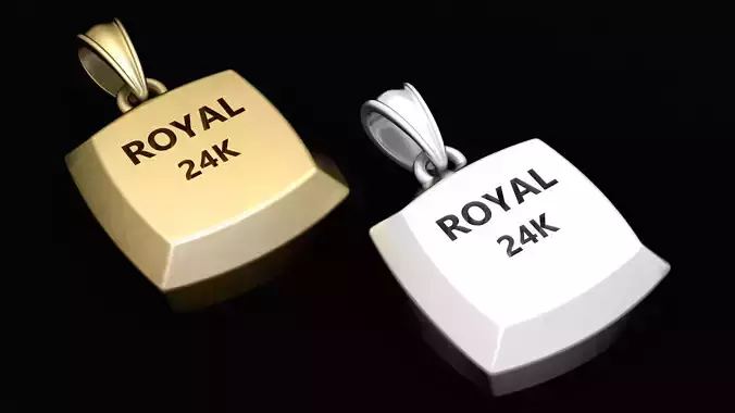 GOLD ROYAL 24 KG BISCIT PENDANT  3D print model