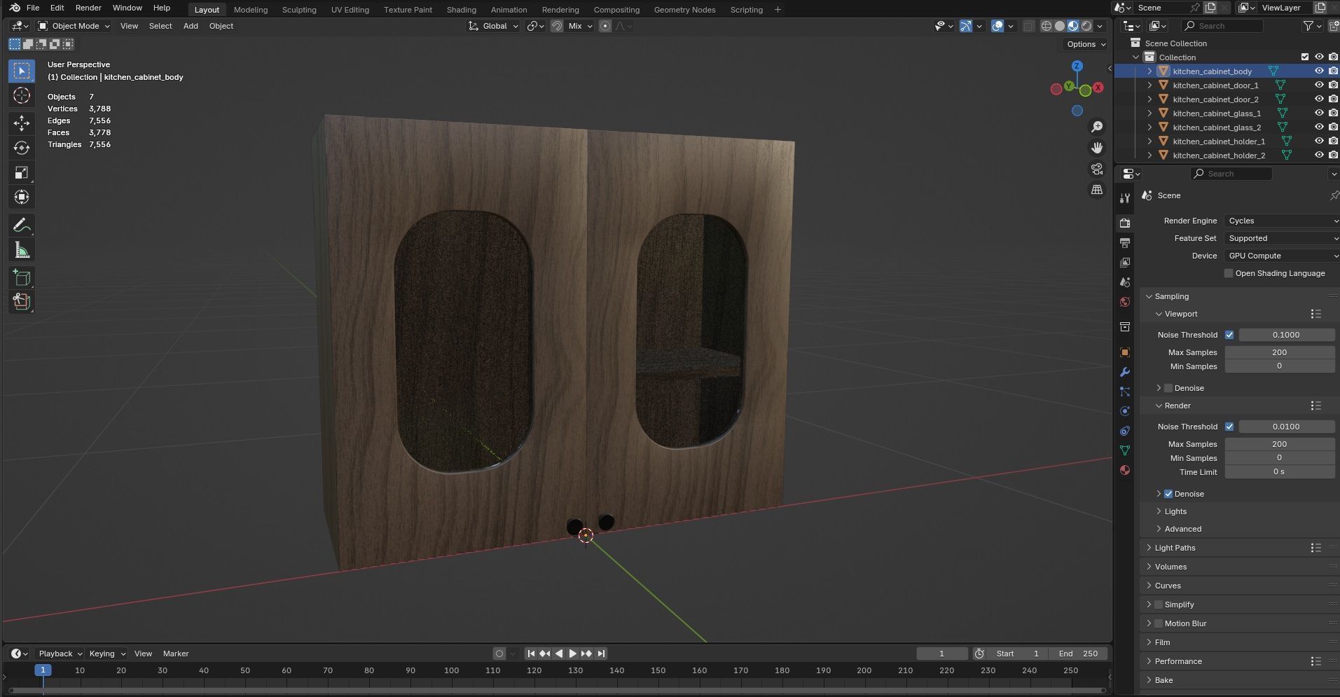 Kitchen Cabinet CG16 3D model_11