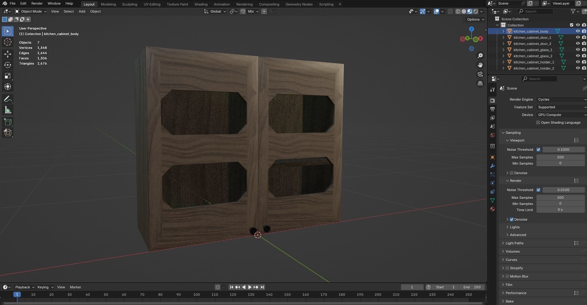 Kitchen Cabinet CG17 3D model_11