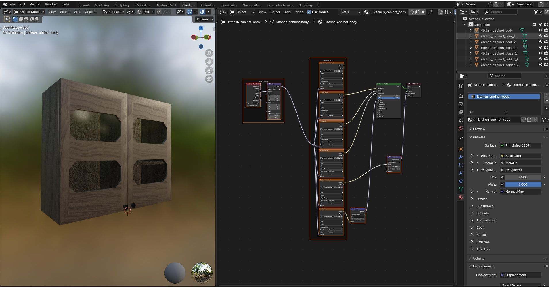 Kitchen Cabinet CG17 3D model_15