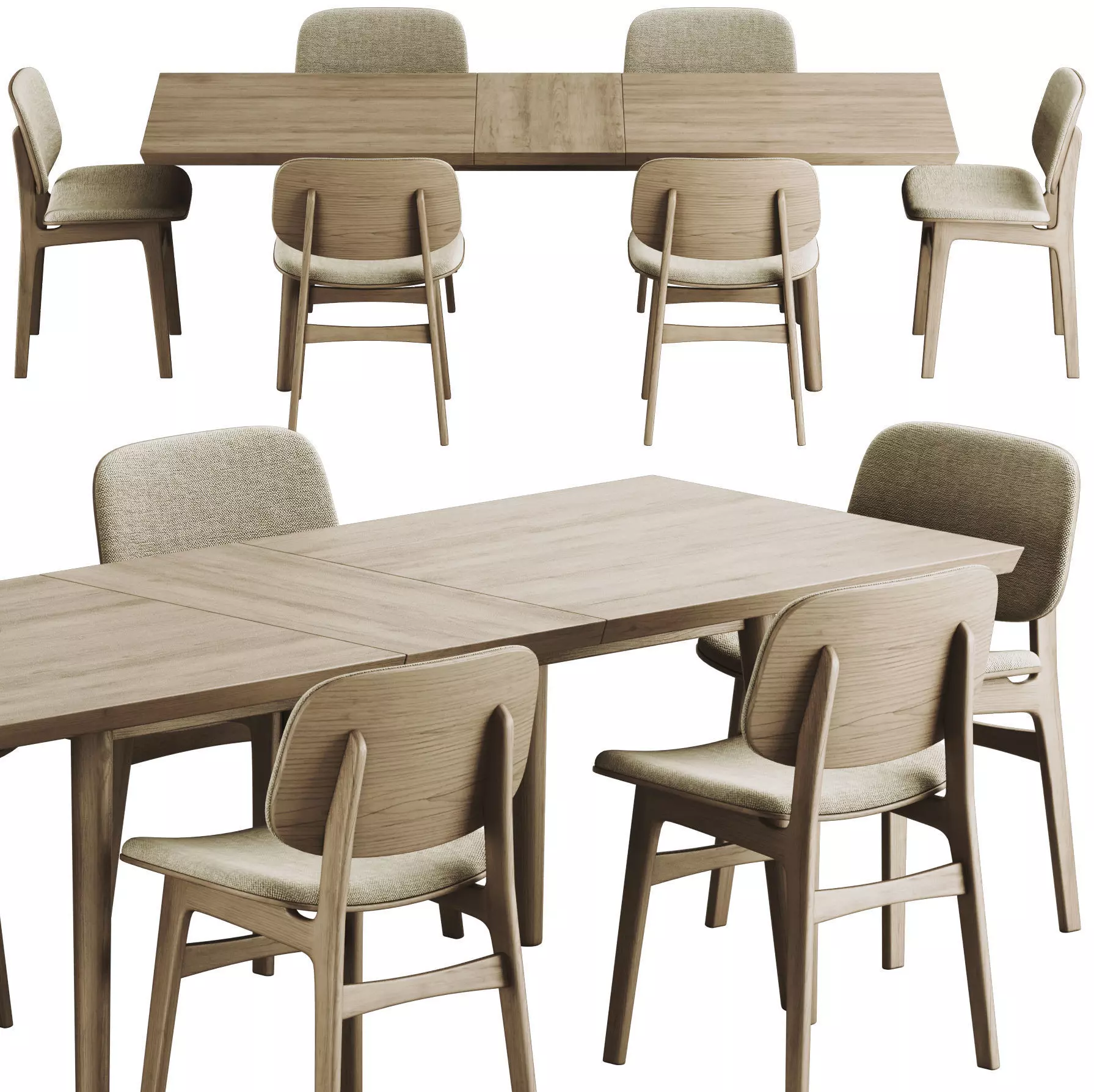 Colection Table and Chair 3D model_4