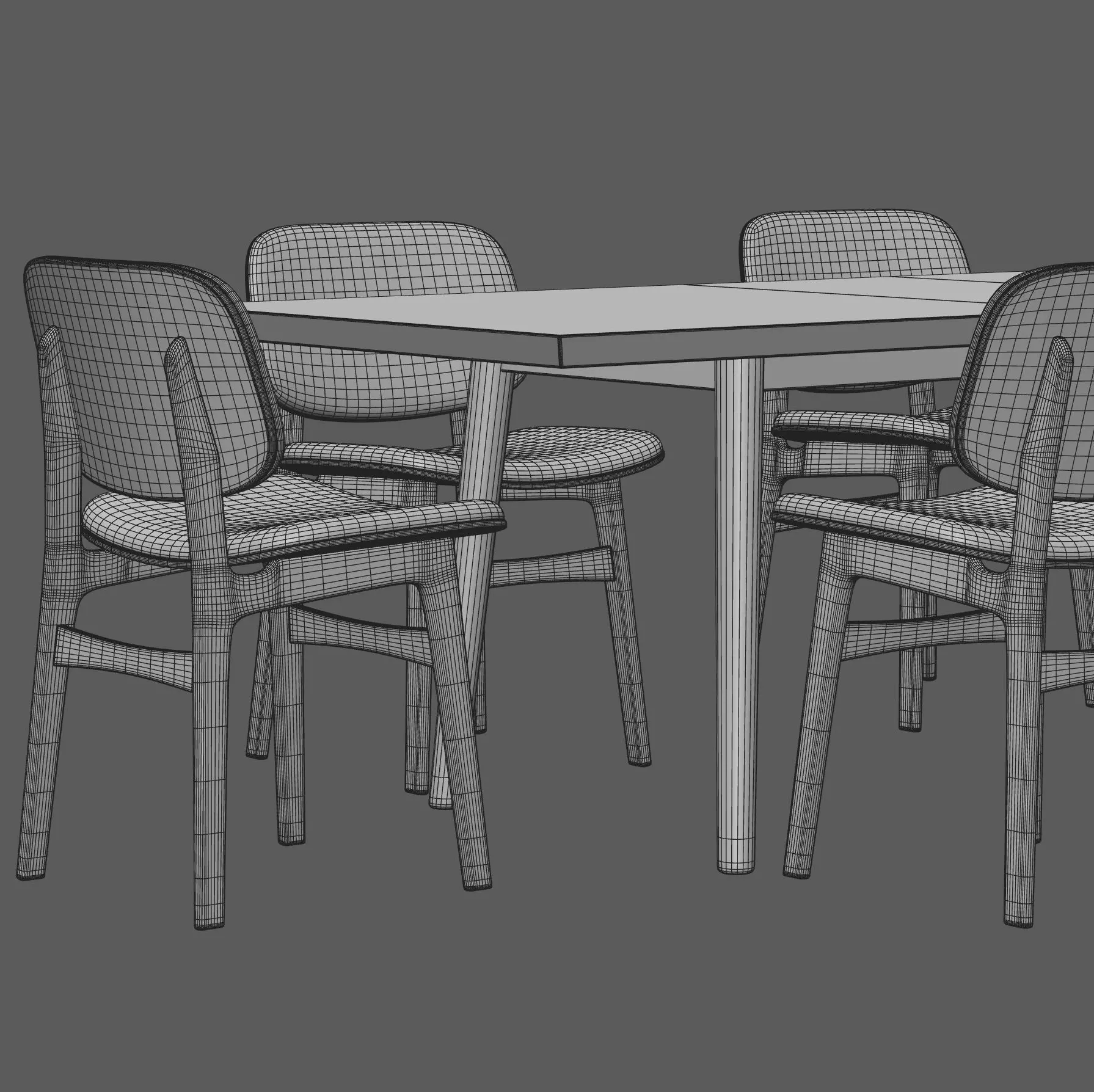 Colection Table and Chair 3D model_5