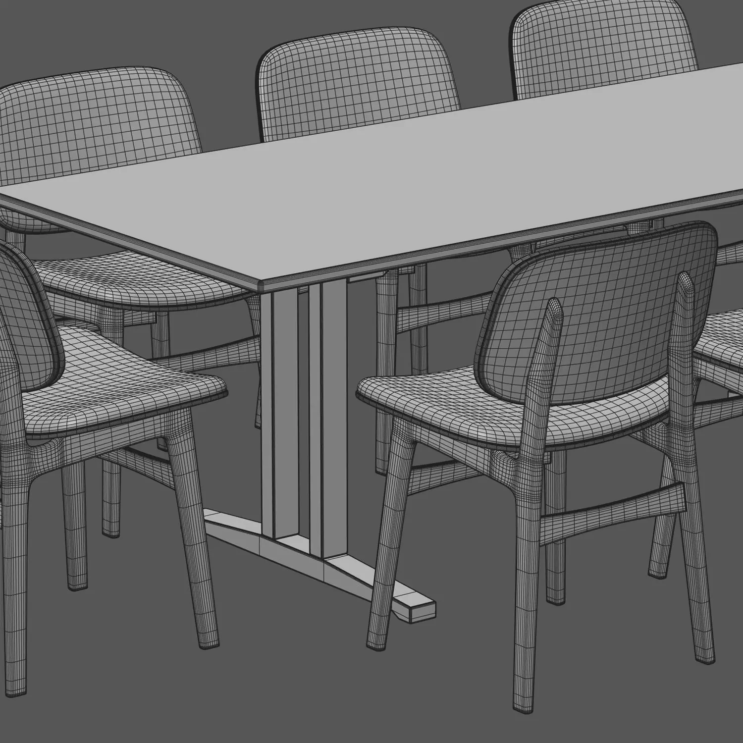Colection Table and Chair 3D model_10