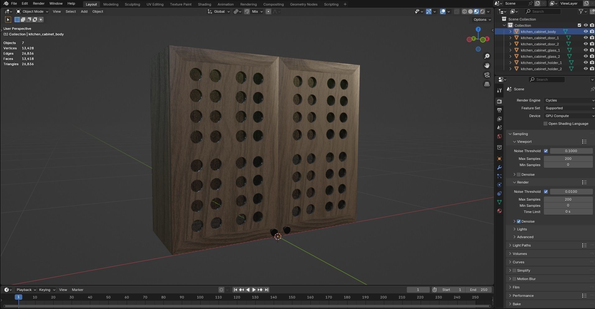 Kitchen Cabinet CG18 3D model_11