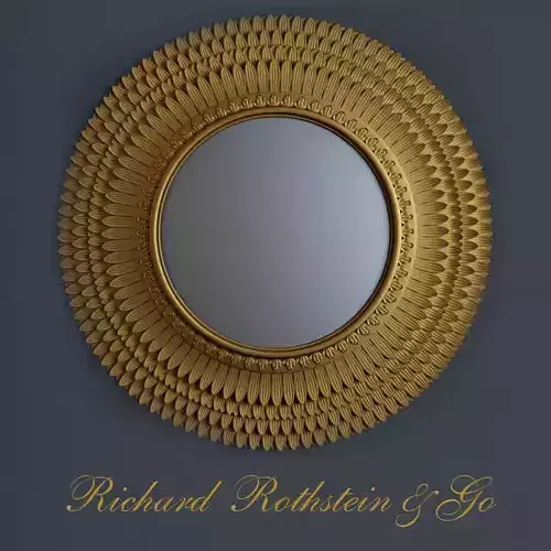 Sunburst Round Convex Mirror