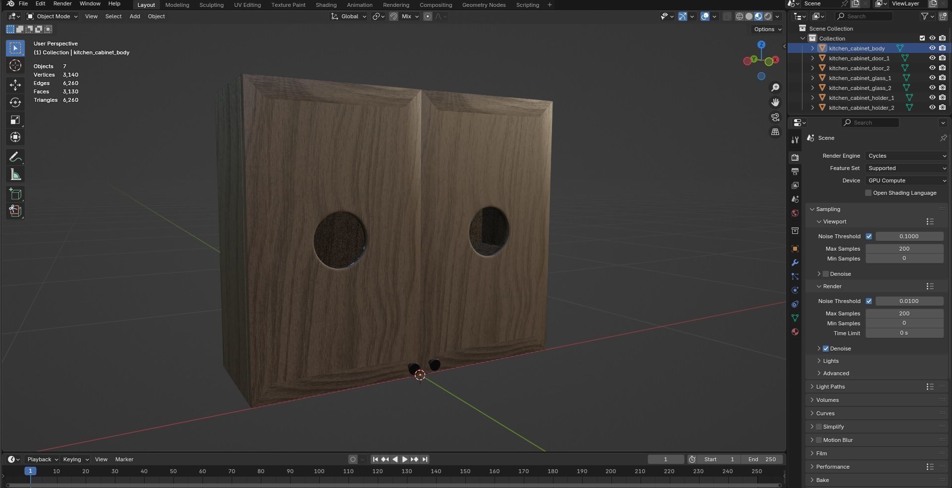 Kitchen Cabinet CG19 3D model_11