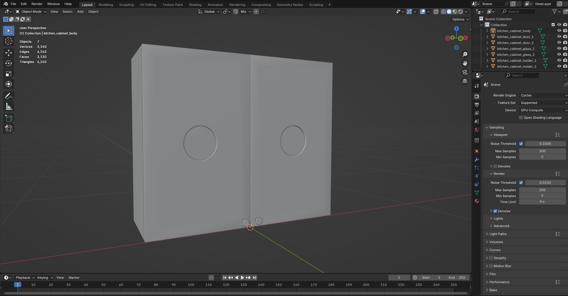 Kitchen Cabinet CG19 3D model_10