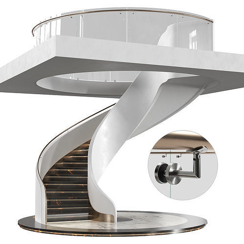 Spiral staircase 18 3D model