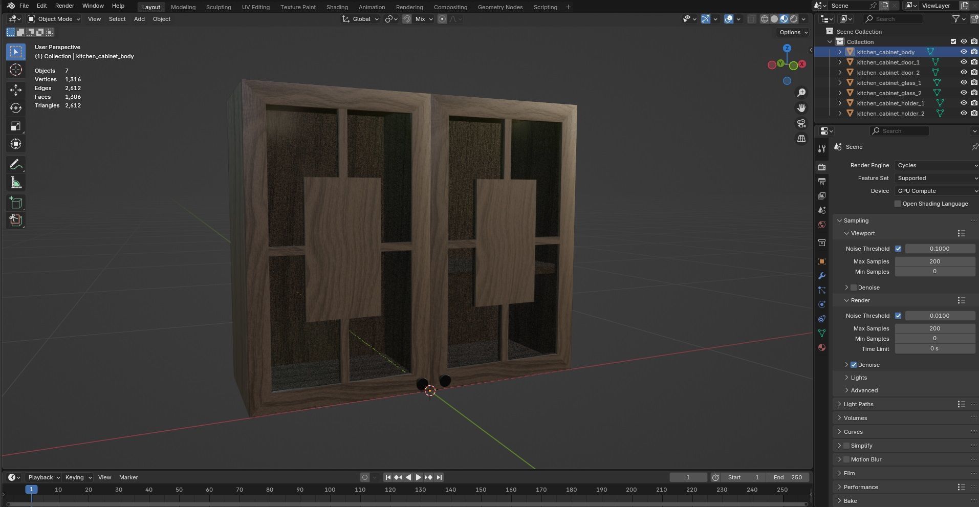 Kitchen Cabinet CG20 3D model_11