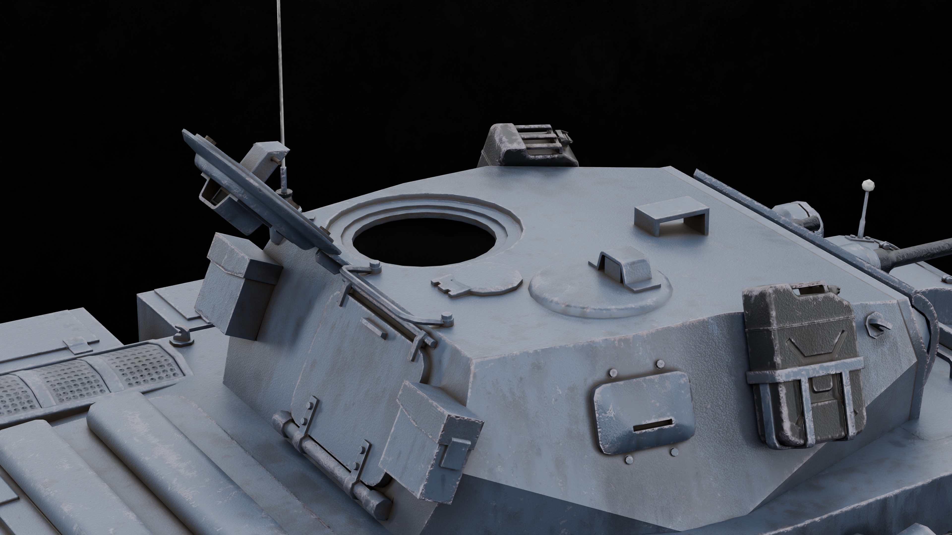 Panzer 2 Luchs WW2 German Tank Rigged Low-poly 3D model_3