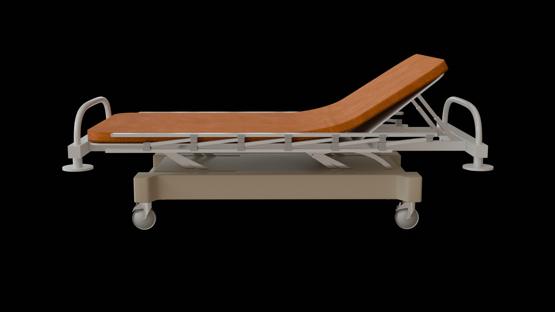 Stretcher Low-poly 3D model_3