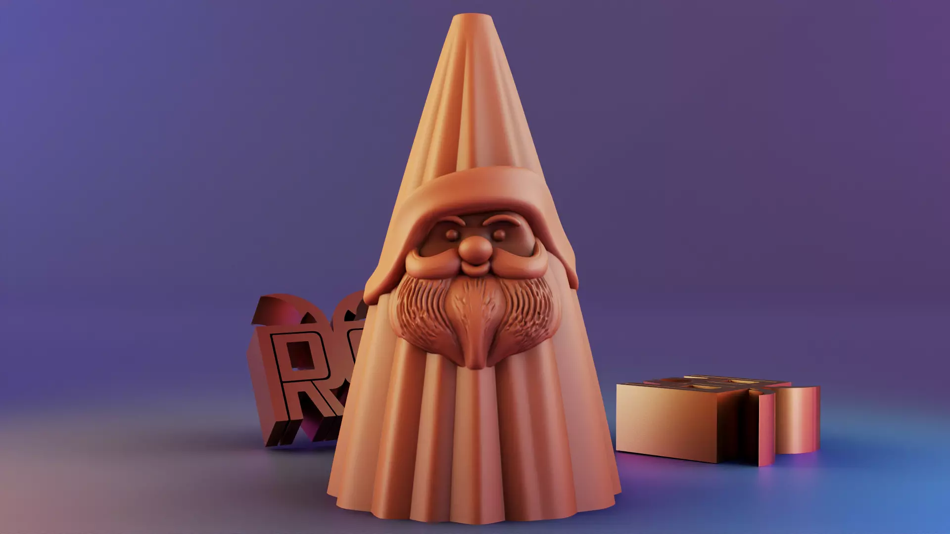 Santa Claus Christmas Candle Mold 3D print model_0