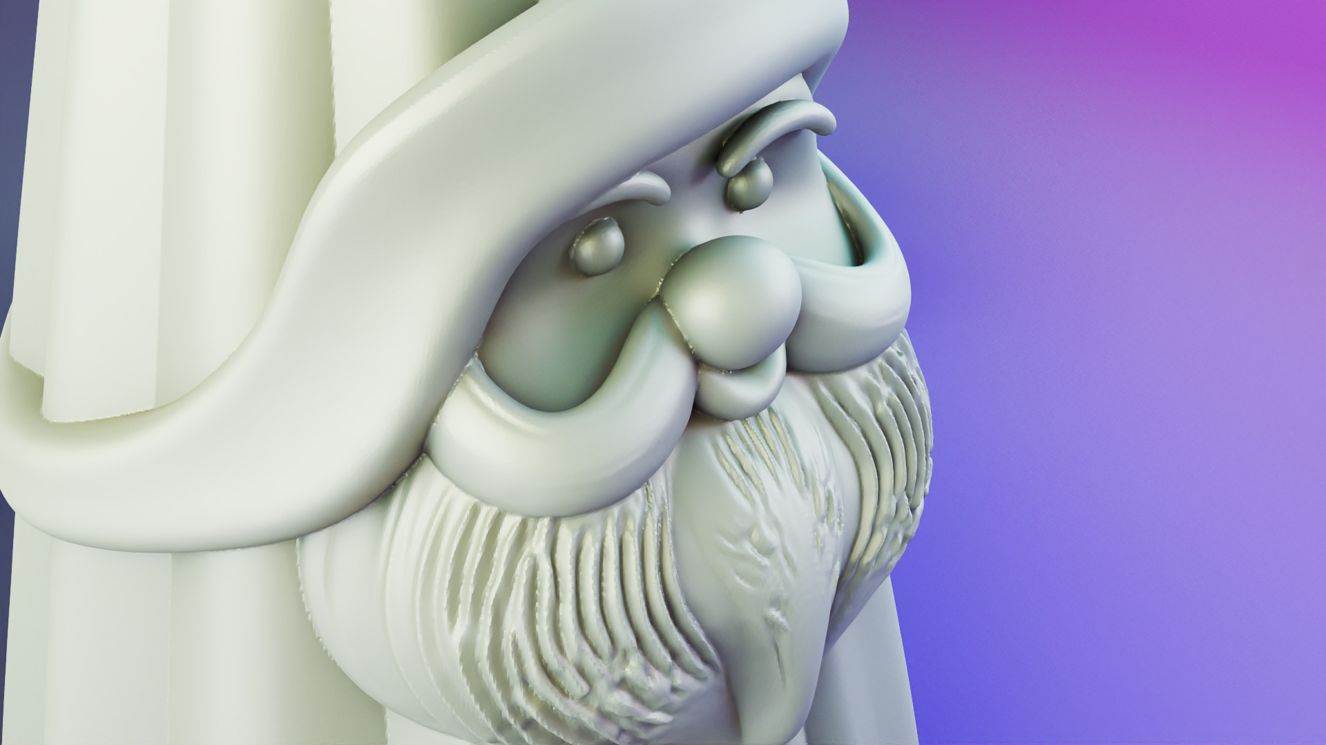 Santa Claus Christmas Candle Mold 3D print model_7