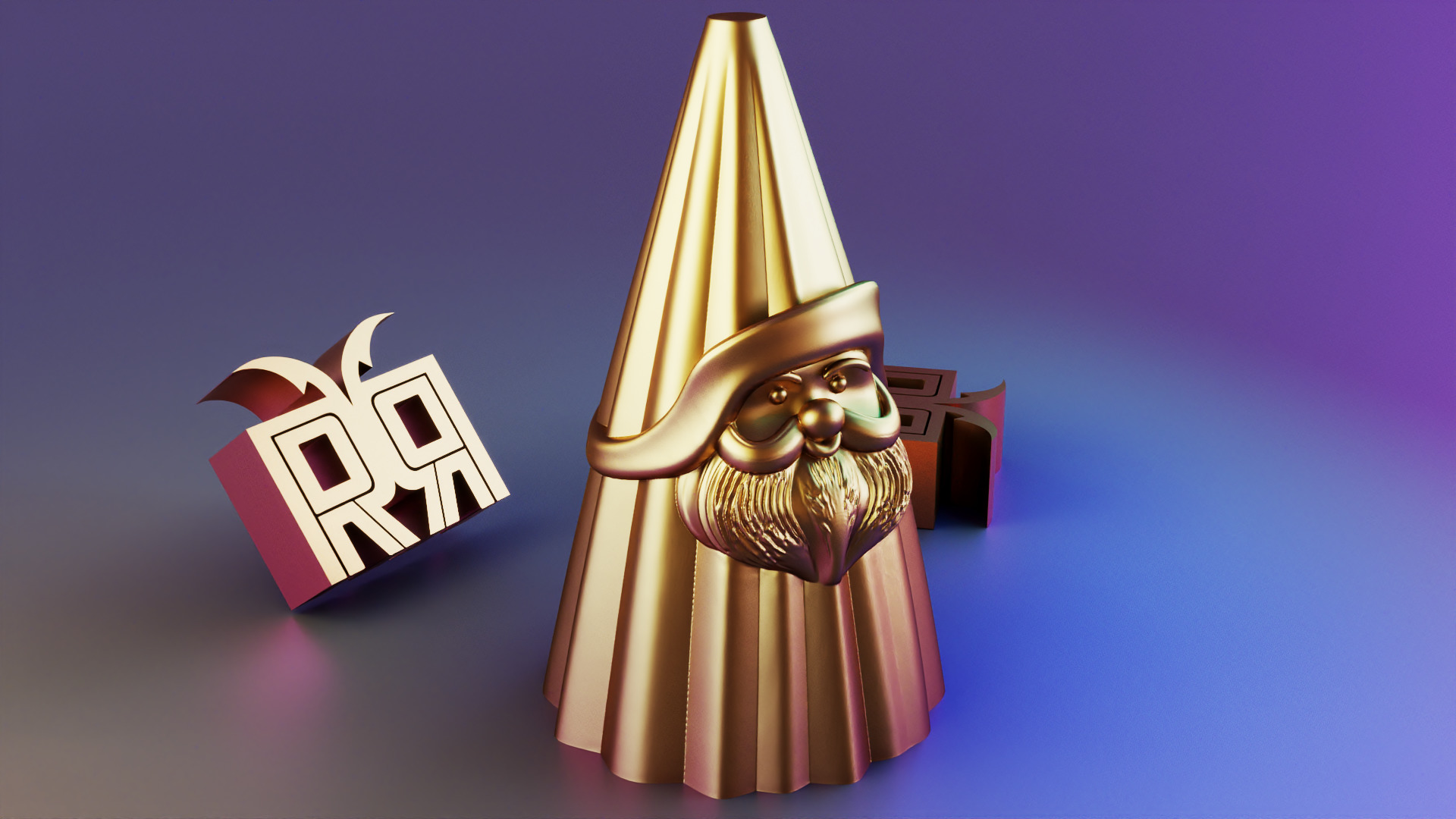 Santa Claus Christmas Candle Mold 3D print model_1