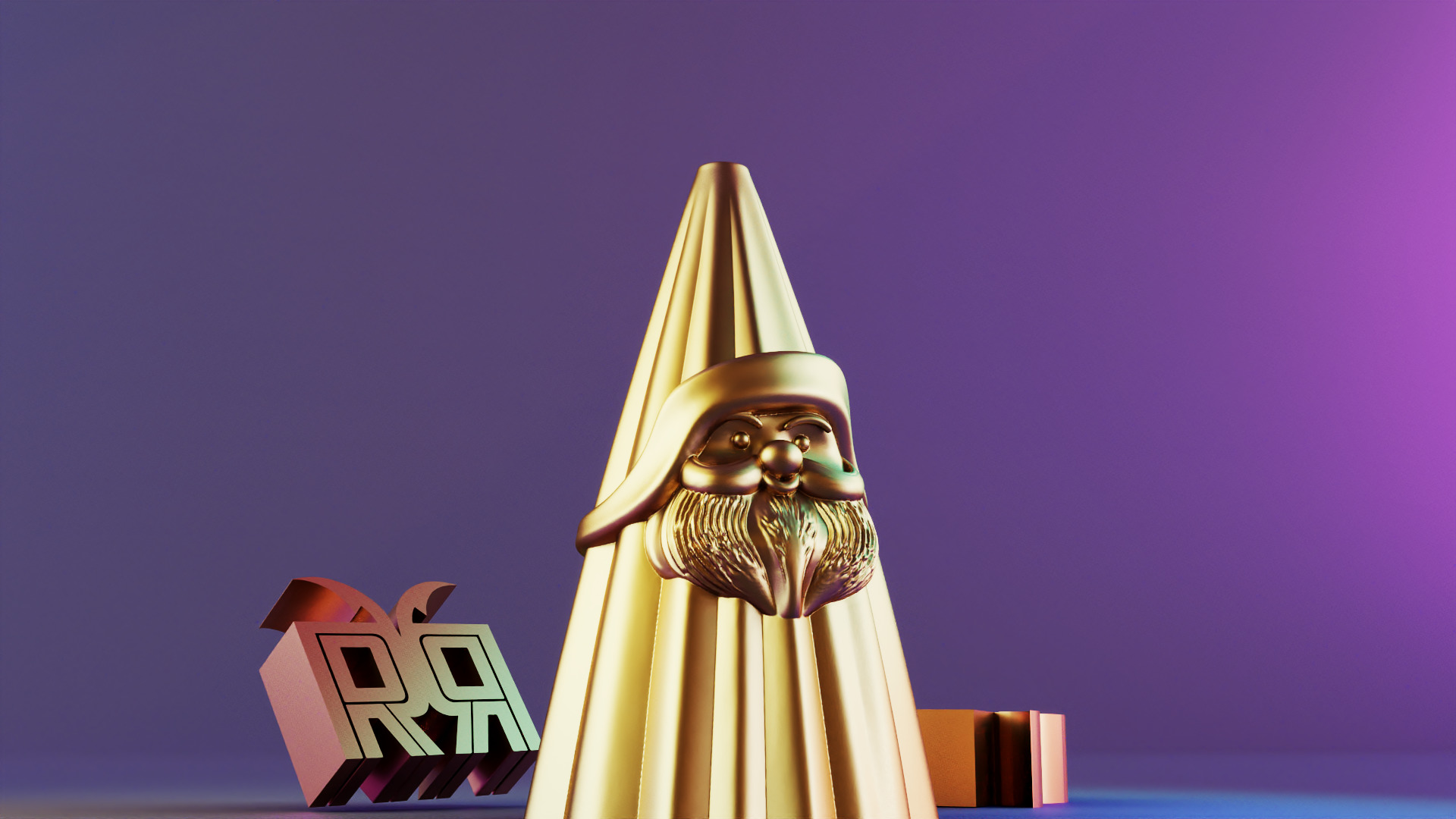 Santa Claus Christmas Candle Mold 3D print model_3