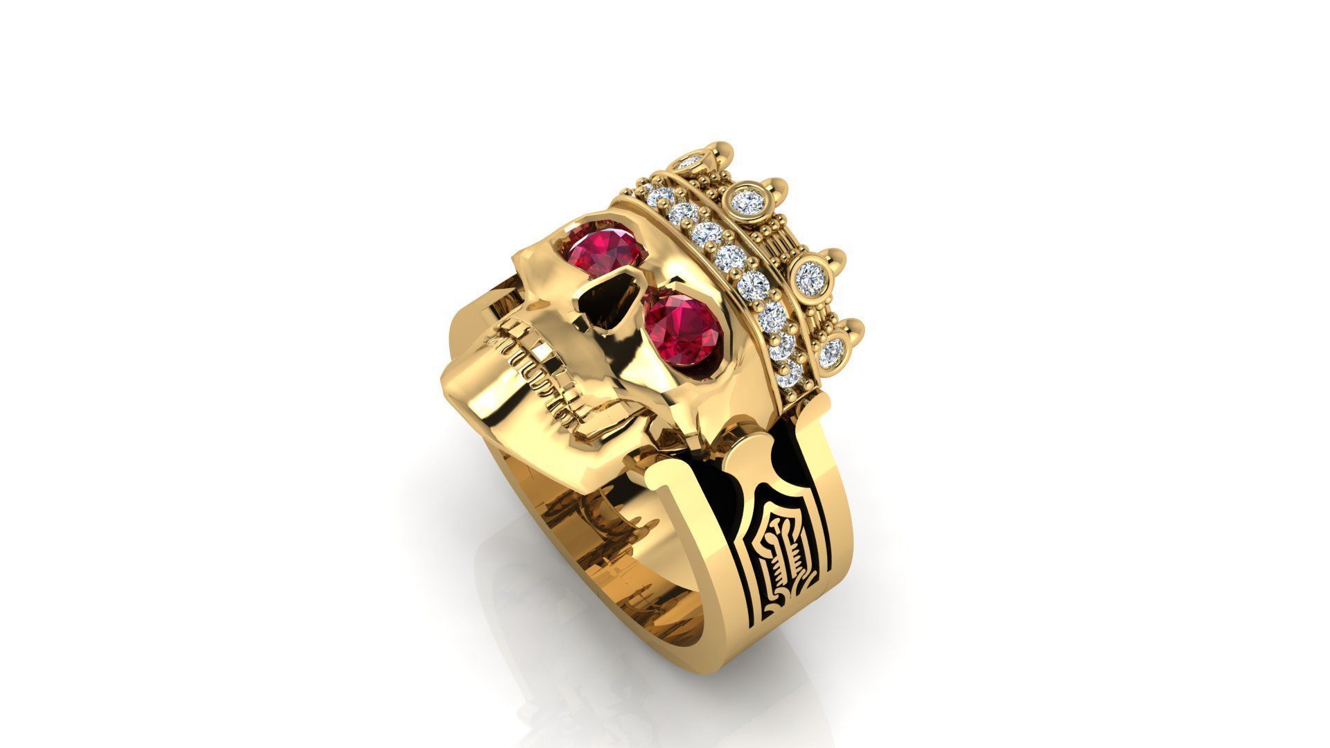 Crowned Skull 3D print model_1