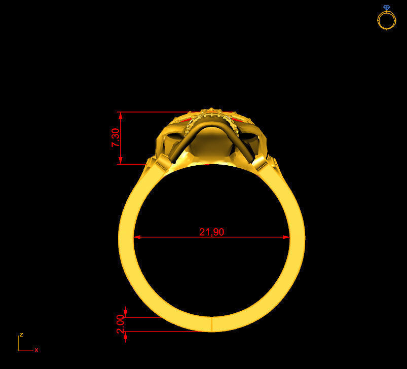 Crowned Skull 3D print model_2